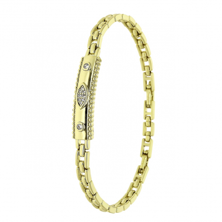 BRANSOLETKA 14K POZŁACANA 18,5-16 CM 7 MM DELIKATNA ELEGANCJA XUPING 77576