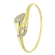 BRANSOLETKA 14K POZŁACANA 57/19 MM BRYLANTOWY BANGLE XUPING 77586