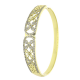 BRANSOLETKA 14K POZŁACANA 57/11 MM BRYLANTOWY BANGLE XUPING 77588