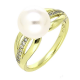 PIERŚCIONEK 14K POZŁACANY 9 MM ELEGANCJA PERŁY XUPING 77637