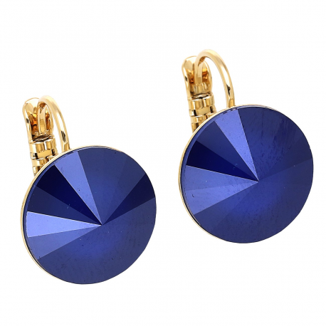 KOLCZYKI POZŁACANE 16/14 MM METALLIC CRYSTAL XUPING 77653