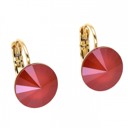 KOLCZYKI POZŁACANE 16/12 MM METALLIC CRYSTAL XUPING 77682