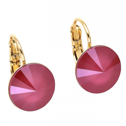 KOLCZYKI POZŁACANE 16/12 MM METALLIC CRYSTAL XUPING 77683