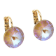 KOLCZYKI POZŁACANE 16/12 MM DELITE ORANGE CRYSTAL XUPING 77689