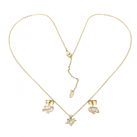 CELEBRYTKA POZŁACANA 46+5 CM Z KOLCZYKAMI 7/11 MM XUPING 77712