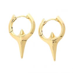 KOLCZYKI POZŁACANE 29/9 MM CZYSTE ZŁOTO XUPING 77773