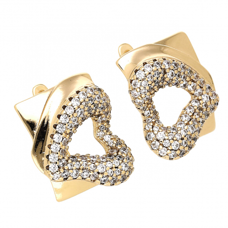 KOLCZYKI POZŁACANE 17/14 MM ELEGANCE XUPING 77767