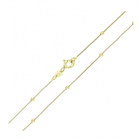 ŁAŃCUSZEK 14K POZŁACANY 45 CM 2,1 MM WENECJANA KULKI XUPING 77907