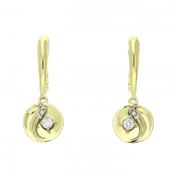 KOLCZYKI 14K POZŁACANE 29/11 MM WISZĄCE ELEGANTKI XUPING 77970