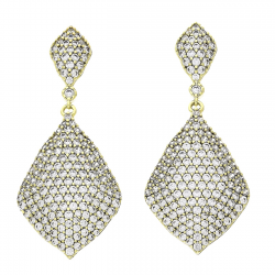 KOLCZYKI 14K POZŁACANE 49/21 MM LUXURY XUPING 78026