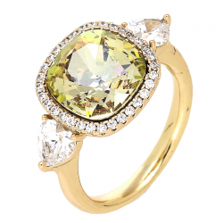 PIERŚCIONEK POZŁACANY 13 MM TOPAZ CRYSTAL XUPING 78073