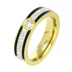 PIERŚCIONEK POZŁACANY 5 MM S. STEEL TTM XUPING 78075