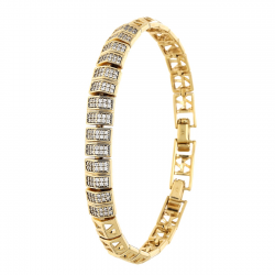 BRANSOLETKA POZŁACANA 18,5-16,5 CM 7 MM LUXURY XUPING 78151