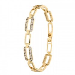 BRANSOLETKA POZŁACANA 19 CM 8 MM LUXURY XUPING 78156