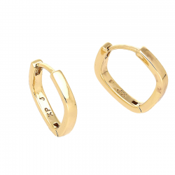 KOLCZYKI POZŁACANE 15/2 MM ZŁOTE ROMBIKI XUPING 78211