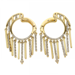 KOLCZYKI POZŁACANE 39/23 MM LUXURY XUPING 78290