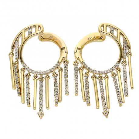 KOLCZYKI POZŁACANE 39/23 MM LUXURY XUPING 78290