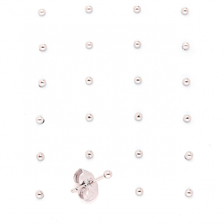 KOLCZYKI PLATYNOWANE 2 MM SREBRNA KULKA XUPING 78316