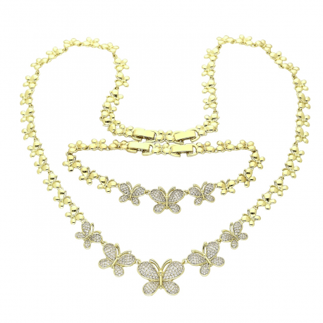 CELEBRYTKA 14K POZŁACANA 49+2 CM Z BRANSOLETKĄ 19,5-17,5 CM LUXURY XUPING 78437