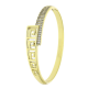 BRANSOLETKA 14K POZŁACANA 57/12 MM GRECKI BANGLE XUPING 78447