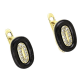 KOLCZYKI 14K POZŁACANE 13/9 MM CERAMICZNY OWAL XUPING 78467