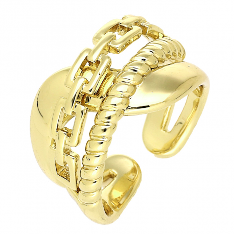 PIERŚCIONEK 14K POZŁACANY 13 MM SAMO ZŁOTO XUPING 78480