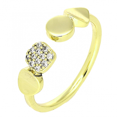PIERŚCIONEK 14K POZŁACANY 5 MM ELEGANCKI XUPING 78496