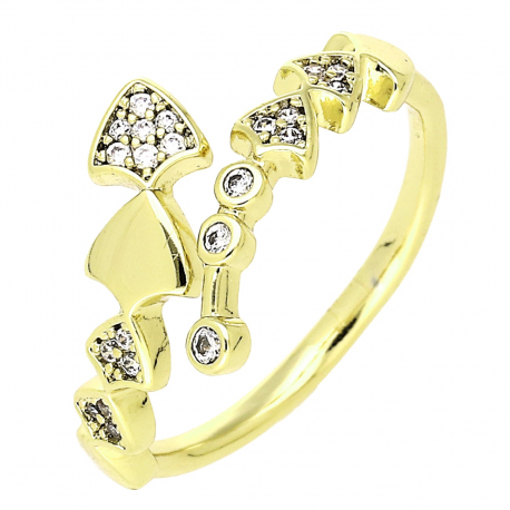 PIERŚCIONEK 14K POZŁACANY 11 MM DELIKATNY XUPING 78500
