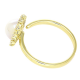 PIERŚCIONEK 14K POZŁACANY 11 MM BRYLANTOWY Z PERŁĄ XUPING 78505