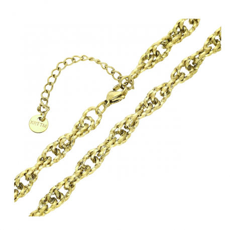 ŁAŃCUSZEK POZŁACANY 45+5 CM 6 MM S. STEEL TTM XUPING 78513