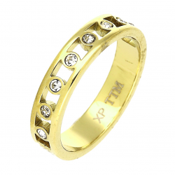 PIERŚCIONEK POZŁACANY 4 MM S. STEEL TTM XUPING 78652