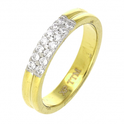 PIERŚCIONEK POZŁACANY 4 MM S. STEEL TTM XUPING 78654