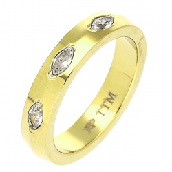 PIERŚCIONEK POZŁACANY 4 MM S. STEEL TTM XUPING 78655