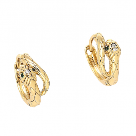 KOLCZYKI POZŁACANE 13/6 MM KÓŁECZKA ŻMIJKI XUPING 78736