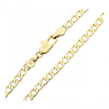 14K ŁAŃCUSZEK POZŁACANY 55 CM 4,3 MM PANCERKA XUPING 78835