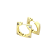 14K KOLCZYKI POZŁACANE 22/5 MM GEOMETRIA Z BRYLANTAMI XUPING 78895