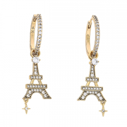 KOLCZYKI POZŁACANE 43/13 MM PARIS XUPING 79059