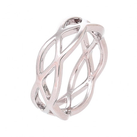 PIERŚCIONEK PLATYNOWANY 6 MM SAMO SREBRO XUPING 79166