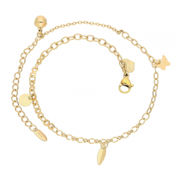 BRANSOLETKA POZŁACANA NA KOSTKĘ NOGI 24+5 CM XUPING 79185