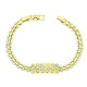 14K BRANSOLETKA POZŁACANA 19,5-17,5 CM 11 MM ELEGANCE XUPING 79218