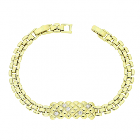 14K BRANSOLETKA POZŁACANA 19,5-17,5 CM 11 MM ELEGANCE XUPING 79218