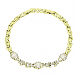 14K BRANSOLETKA POZŁACANA 19,5-17 CM 7 MM ELEGANCE XUPING 79220