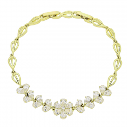 14K BRANSOLETKA POZŁACANA 19-17 CM 12 MM ELEGANCE XUPING 79223