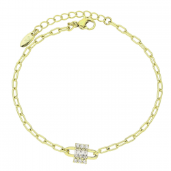 14K BRANSOLETKA POZŁACANA 17+3 CM 7 MM DELIKATNA XUPING 79225