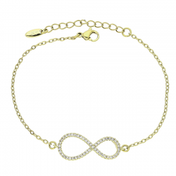 14K BRANSOLETKA POZŁACANA 17+3 CM 11 MM INFINITI XUPING 79227