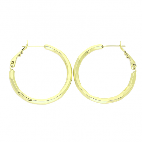 14K KOLCZYKI POZŁACANE 30/3 MM ZŁOTE KOŁA XUPING 79258