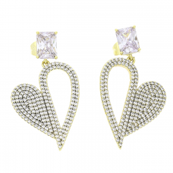 14K KOLCZYKI POZŁACANE 37/21 MM LUXURY XUPING 79268