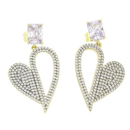 14K KOLCZYKI POZŁACANE 37/21 MM LUXURY XUPING 79268