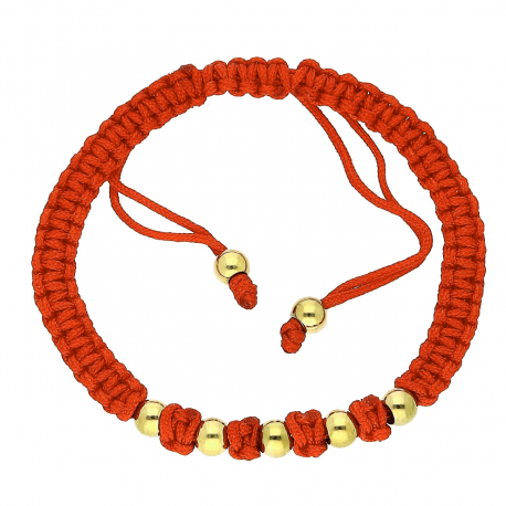 BRANSOLETKA POZŁACANA RED STRING S. STEEL TTM XUPING 79337