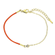 BRANSOLETKA POZŁACANA RED STRING 16,5+3 CM S. STEEL TTM XUPING 79341